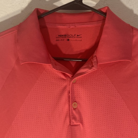 Nike Golf Dri-Fit Men’s Large Pink Vented Polo Shirt - Picture 5 of 11